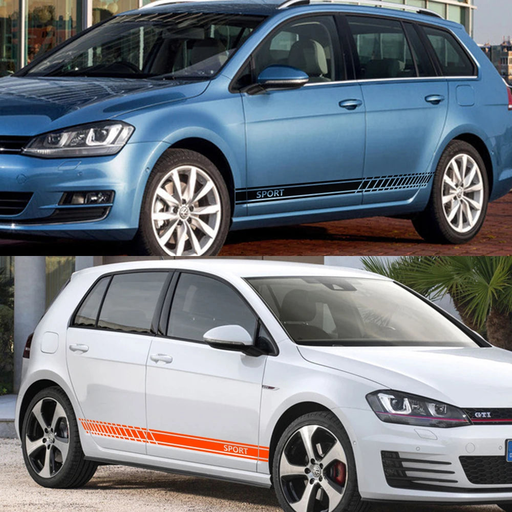 For Volkswagen Golf 4 5 6 Door Side Stickers Racing Sport
