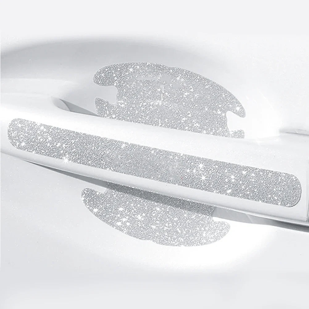4X Door Bowl Handle Reflective Bling Sticker anti-scratch
