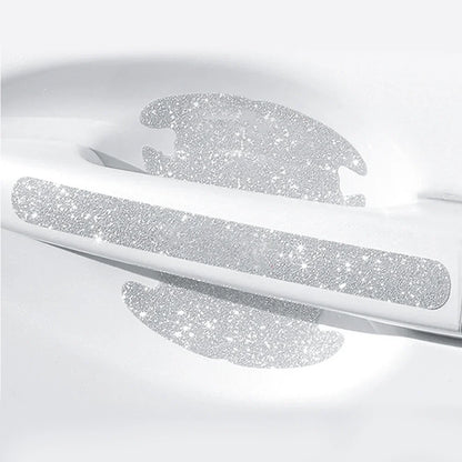 4X Door Bowl Handle Reflective Bling Sticker anti-scratch