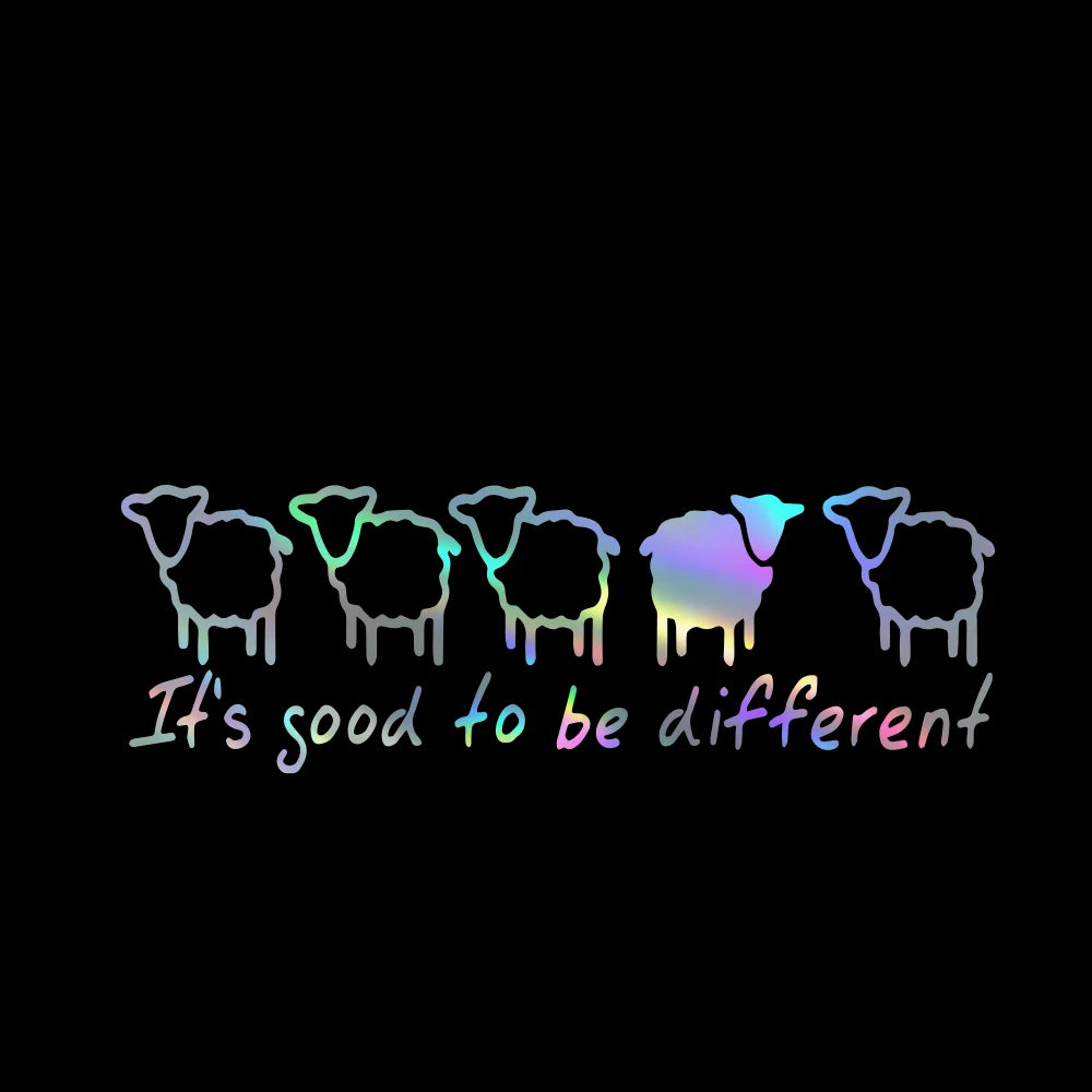 It S Good Be Different Sheep Graphic Sticker Motorcycle