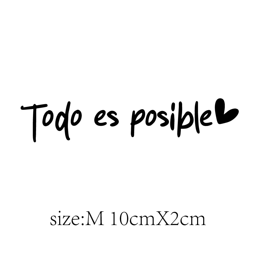 Newest Todo Es Posible Carbon Sticker Decal Art Quotes