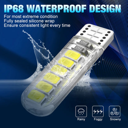 10X W5W T10 Bulbs Canbus 168 194 12PCS 2835