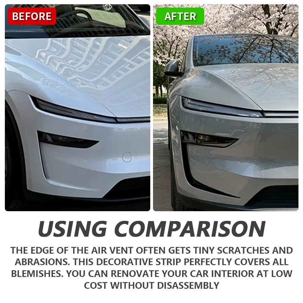 For Tesla Model Y Juniper 2025+ Front Bumper Air Outlet Strip