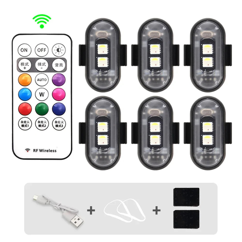RGB Strobe Motorcycle Flash Position Wireless Aircraft Airplane