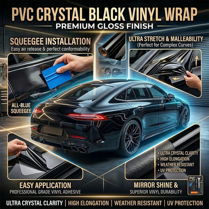 Pet Glossy Black Vinyl Wrap Film Waterproof Pvc Full