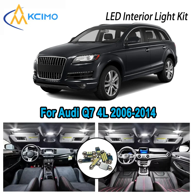 For Audi Q7 4L 2006-2014 2007 Premium Bright Interior Kit 2008