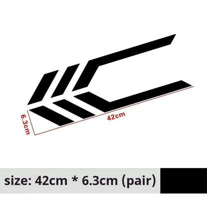 Stickers Front Rear Bumper Body Fender Personalized Reflective
