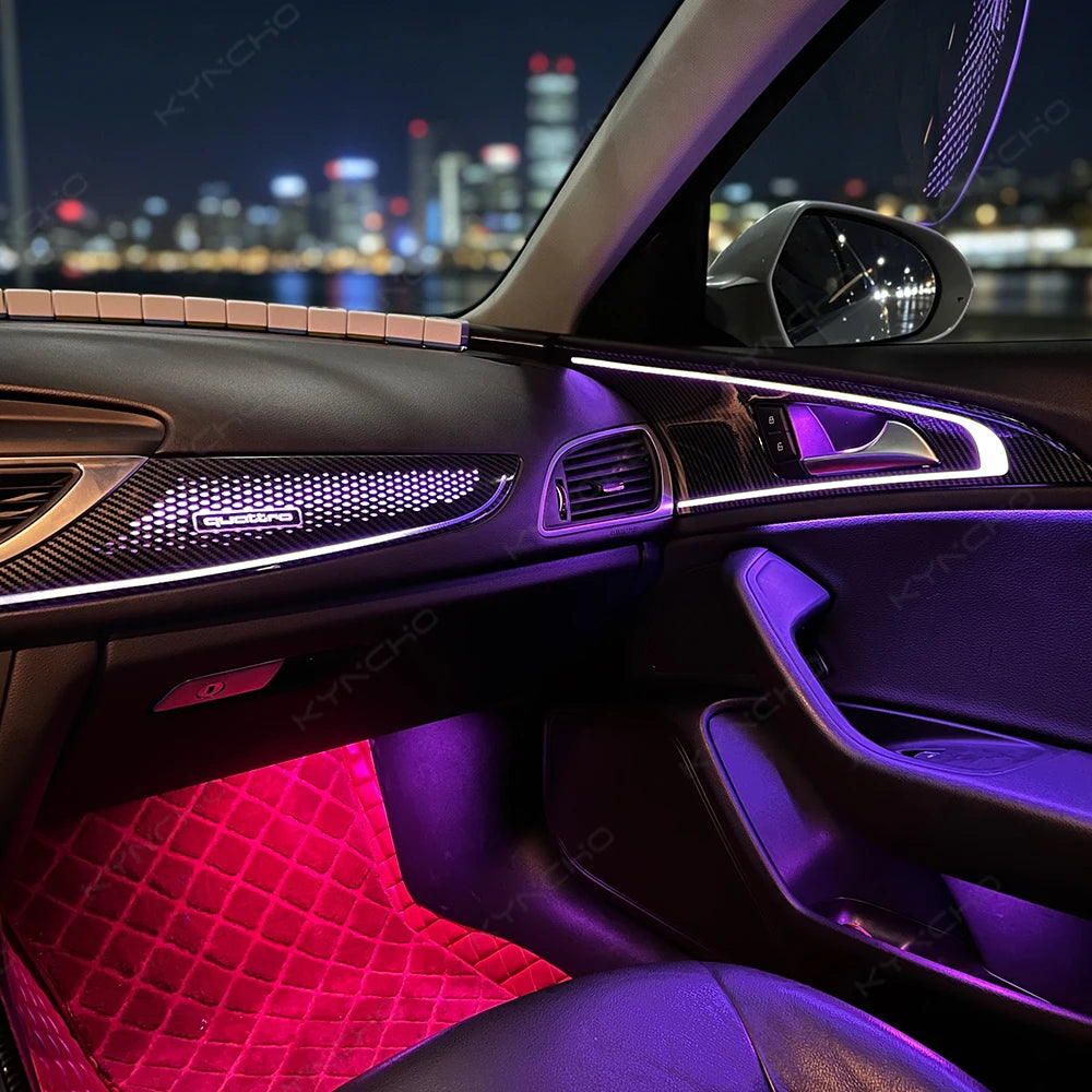 For Audi A6 C7 Dream-Color RGB Colors Ambient Kit Bluetooth APP