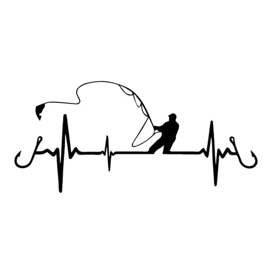 16CM Heart Fishing Anti Stickers On Decals Cute Exterior