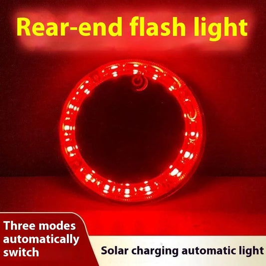Solar Power Red Warning Flash Strong Magnet Truck Night