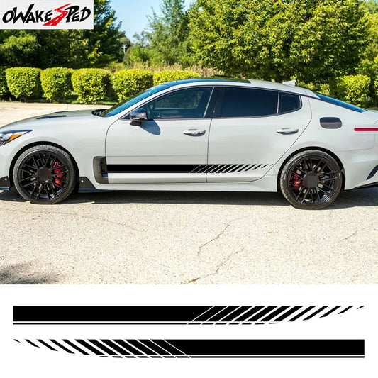 For Kia Stinger Gt Gts Racing 2PCS Door Both Side Skirt Sticker