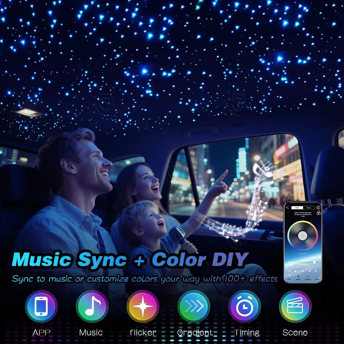 Cf Roof Star Ceiling Kit Rgbw Fiber Optic Starlight
