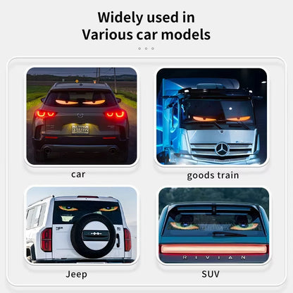 Devil Eyes Truck LED Display Flexible Matrix Panel Remote Control 24V RGB Animation Scrolling Screen Car Windshield Sign
