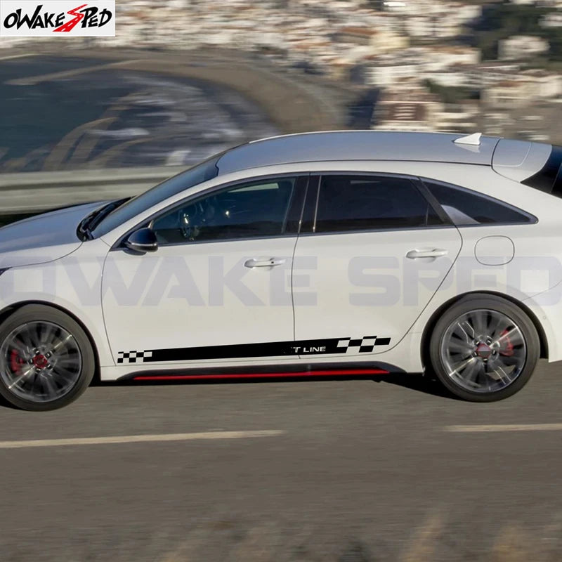 For Kia Proceed Gt GT-line Accessories 2PCS Body Door Side Skirt