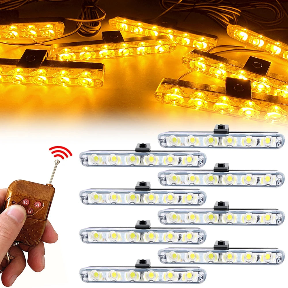 Strobe Flasher Wireless Remote Control Front Grille Flashing