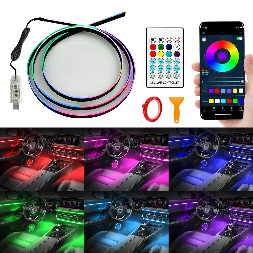 43.31 Inch Streamer Ambient RGB Color Interior Hidden Under