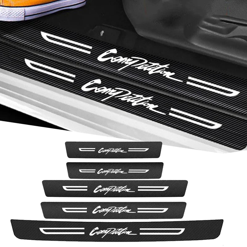 For Mitsubishi Competition Logo Threshold Guard Door Sill Trunk