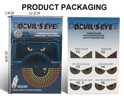 Dynamic Devil S Eye Decor Front Rear Windshield 5V