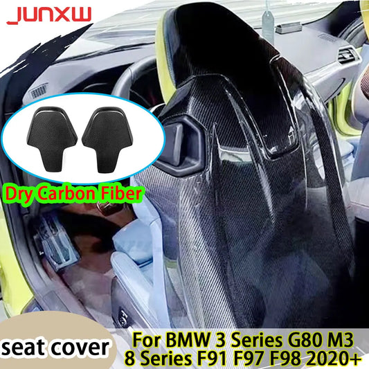 For BMW 3 Series G80 M3 Dry Carbon Fiber SEAT Covers Inner Back