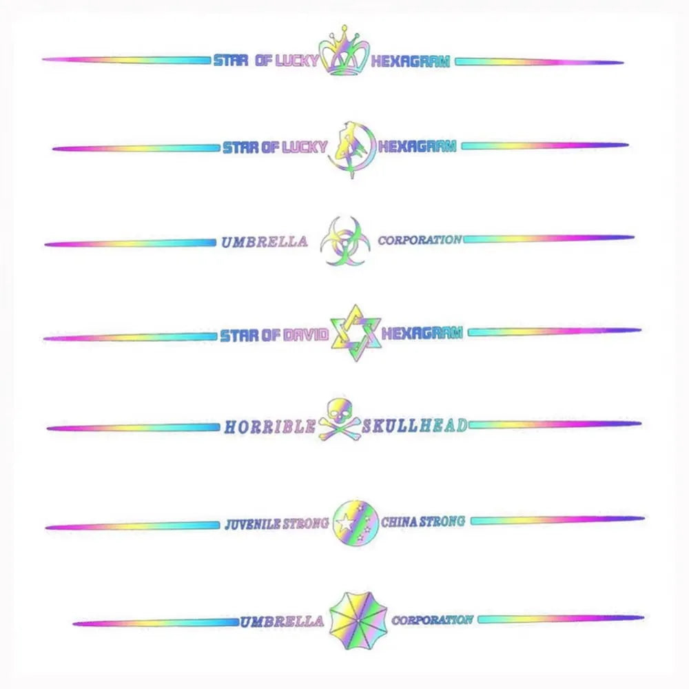 Stickers Waterproof Sunscreen Decals Reflective Body Sticker