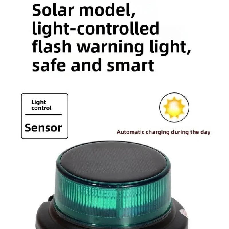 USB Rechargeable Solar Warning Strobe Anchor Powered Navigation