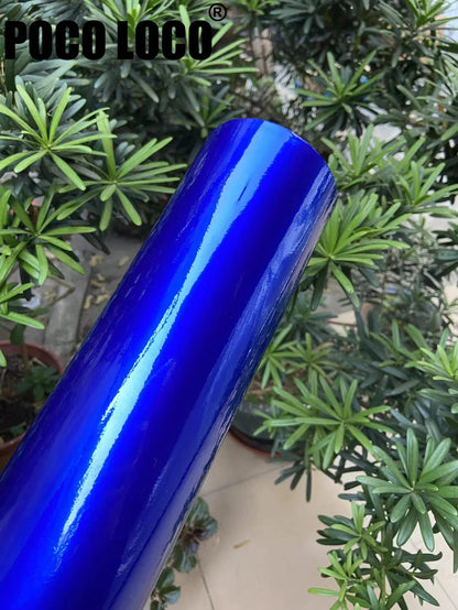 For Motorcycle Bicycle Decal Candy Blue Glossy Metallic Vinyl