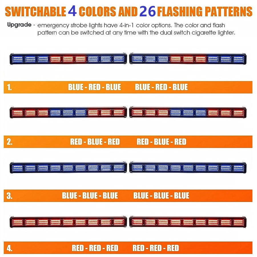 2IN1 12-24v Warning Auxiliary Lighting Function Dual Color