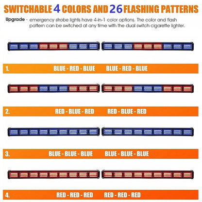 2IN1 12-24v Warning Auxiliary Lighting Function Dual Color