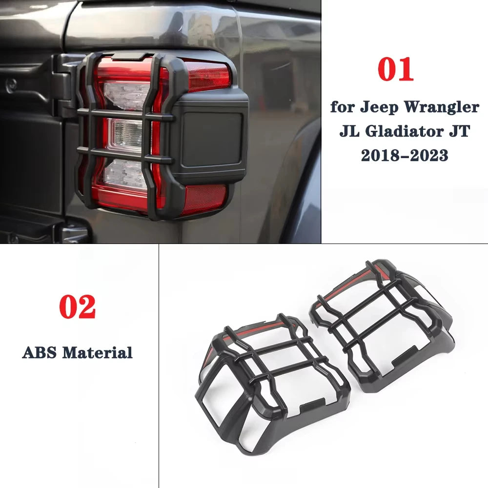 For Wrangler Jl Gladaitor Jt 2018-2023 2PCS Taillight Protection