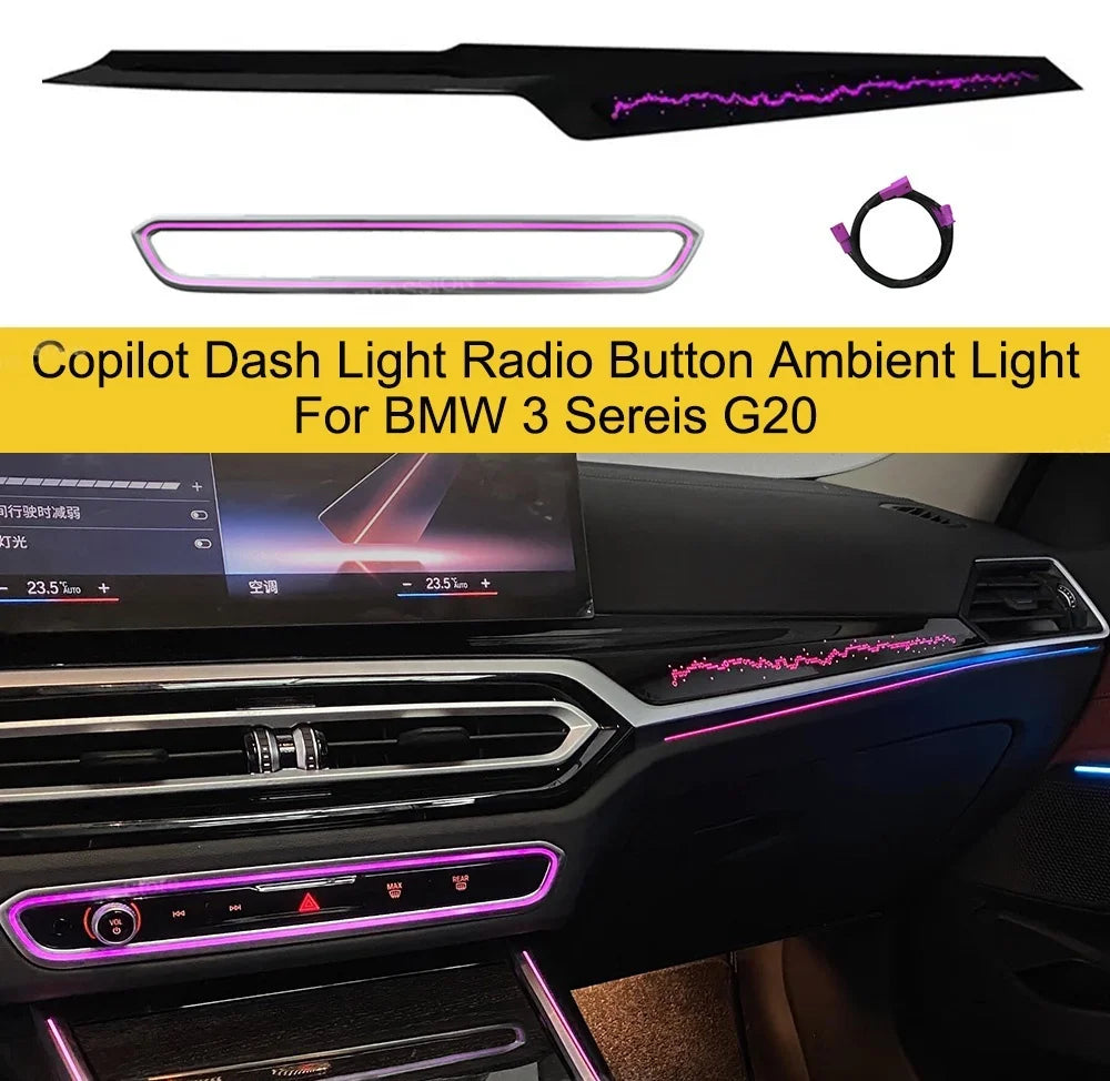 For BMW 3 Sereis G20 Facelift Copilot Dash Radio Button Ambient