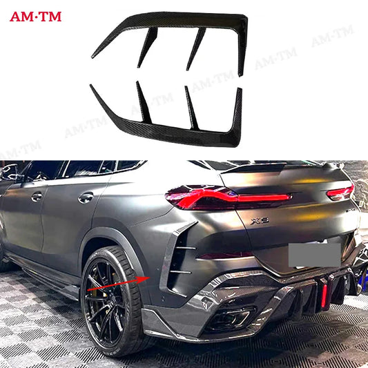 For BMW X6 G06 2019+ Carbon Fiber Front Bumper Wind Knife Tuyere
