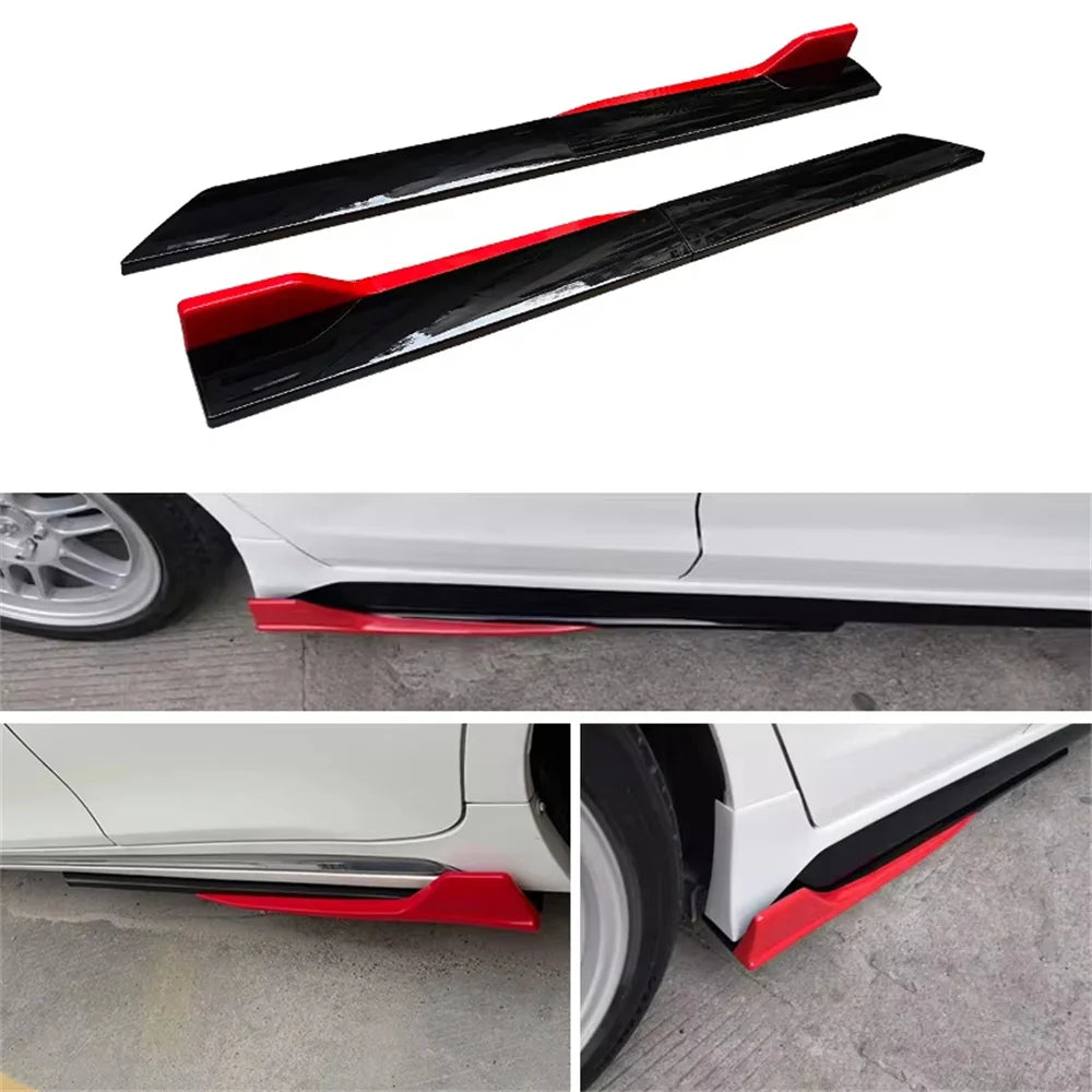 For Benz 4PCS Set Side Skirt Extensions Rocker Lip Splitters BMW
