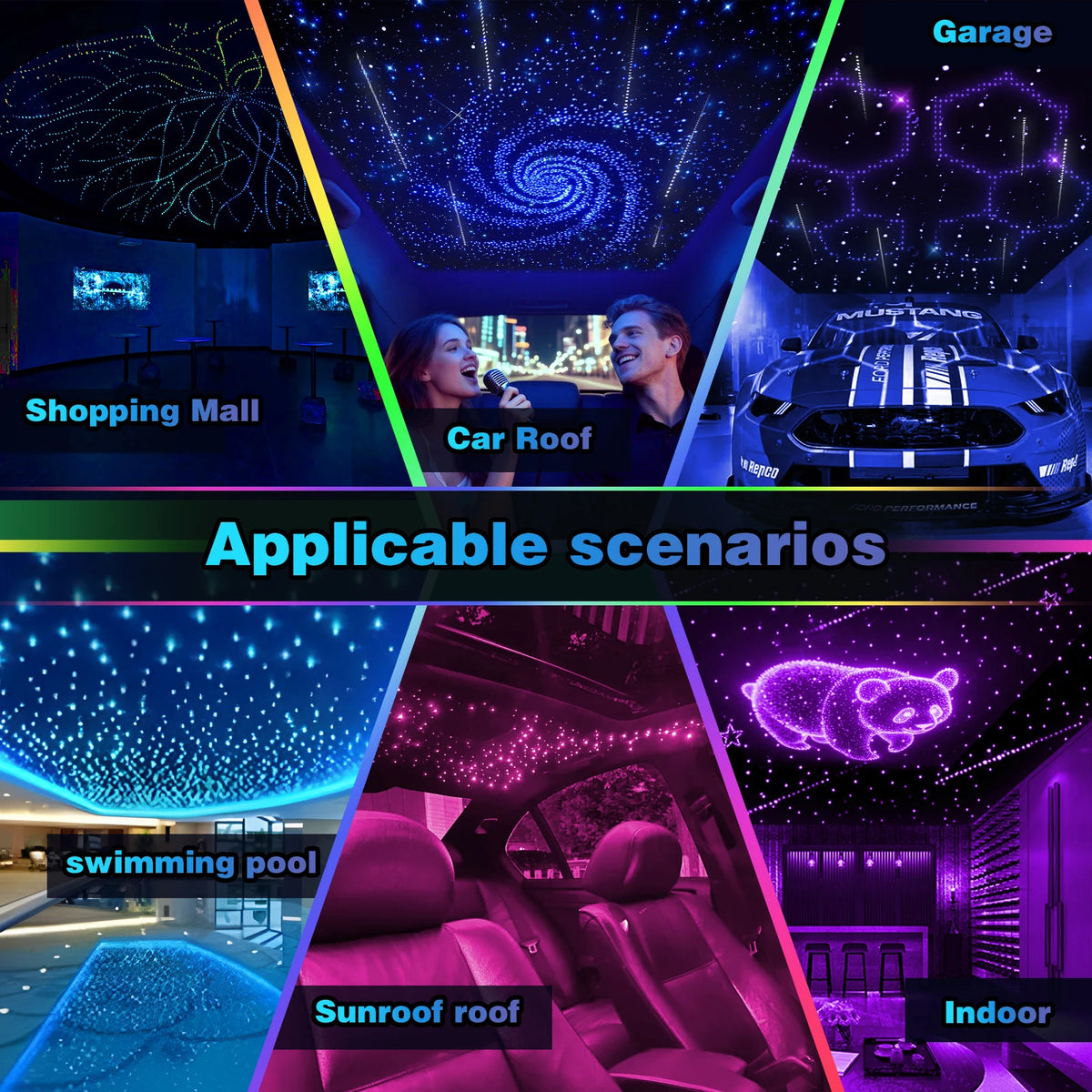 32W Rgbw Fiber Optic Star Ceiling Twinkle Meteor Effect