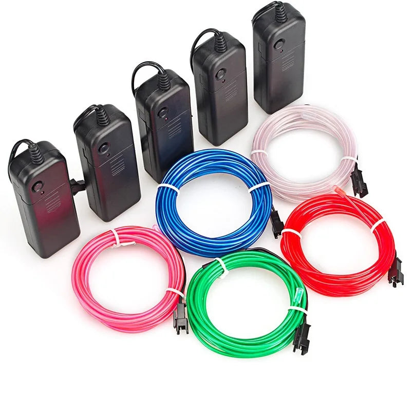 Glow El Wire Cable Neon Christmas Dance Party Costumes
