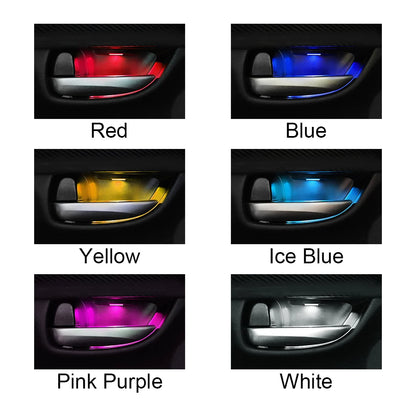 Armrest Interior Door Handle Lighting Inner Bowl 4PCS Atmosphere