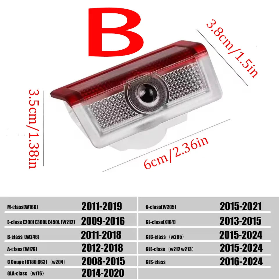 For Mercedes Benz W212 W205 Amg 2PCS Welcome Projector Door Ml