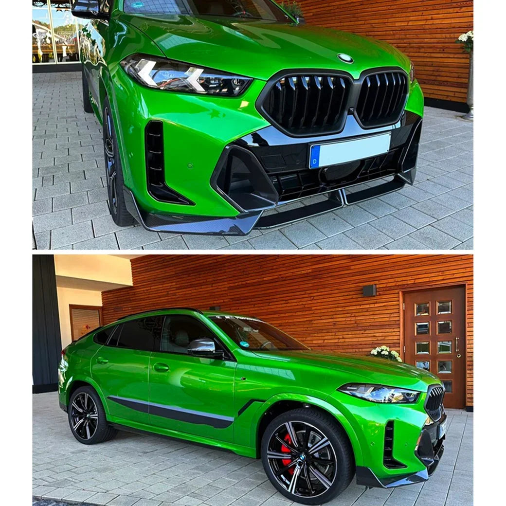 For BMW X6 G06 Lci M Front Bumper Lip Splitters Spoiler Sport
