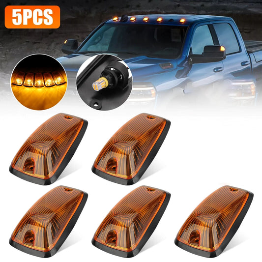 For 1988-2002 Chevy GMC C K 5PCS Marker Roof Amber Cab 1500 2500