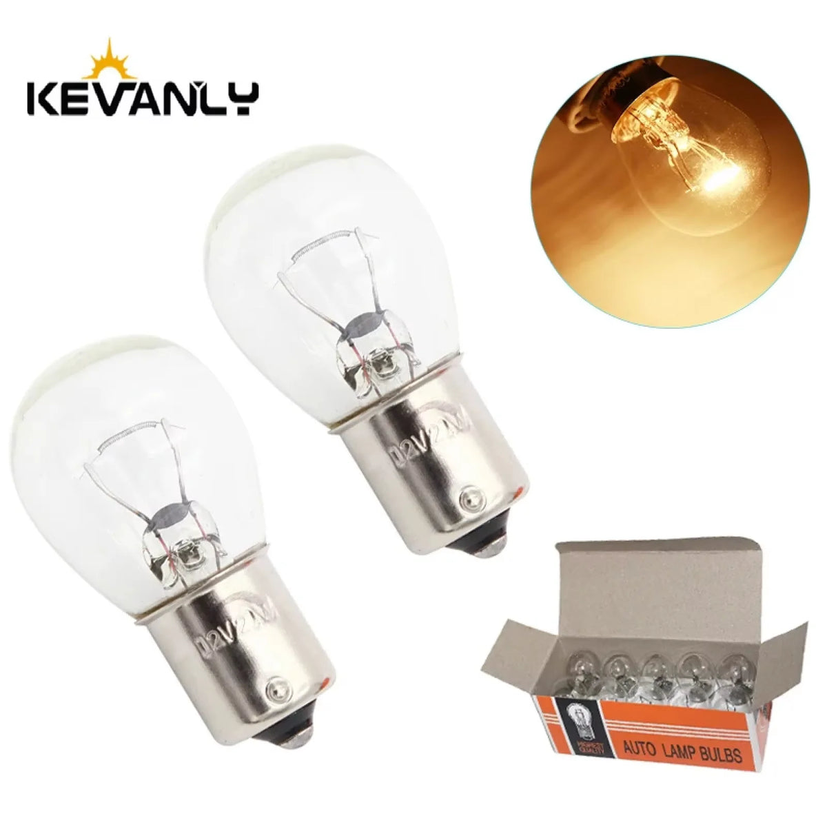 10PCS 1156 P21W ba15s 21W Halogen Warm White Bulb