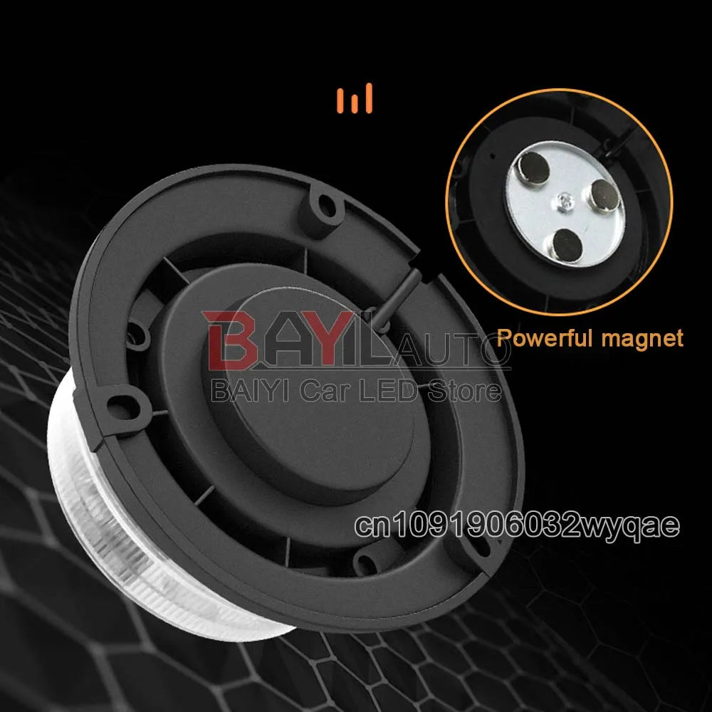 9v-30v RGB Color Signal Warning Strobe Magnet Roof Flashing