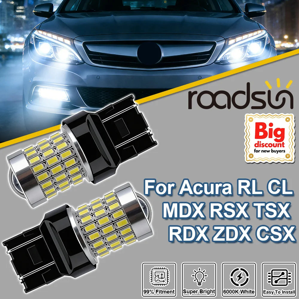 For Acura Rl Cl Mdx Rsx Roadsun 2PCS Reverse Blubs Backup