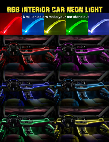 Neon Interior Ambient 315 Inch Fiber Optic RGB Strip