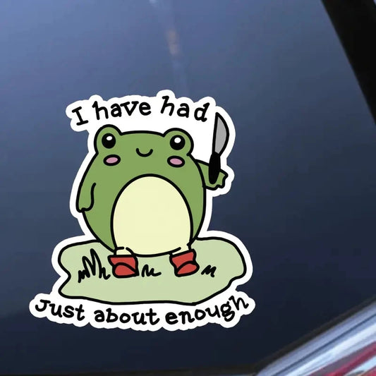 1PC Funny Cute Frog Pattern Sticker Window Bumper External
