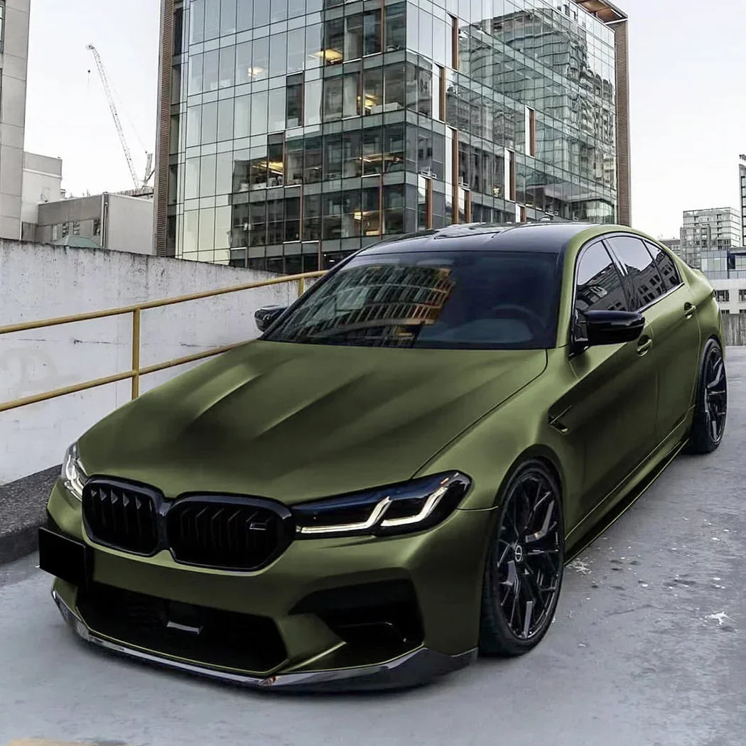 For BMW 5 Series M5 F90 Gloss Black Carbon Look Front Bumper Lip