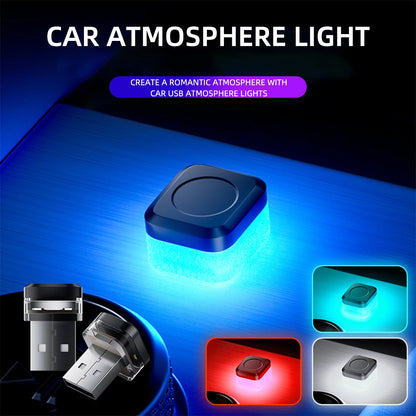 1PC MINI USB Interior Atmosphere Emergency Lighting Colorful