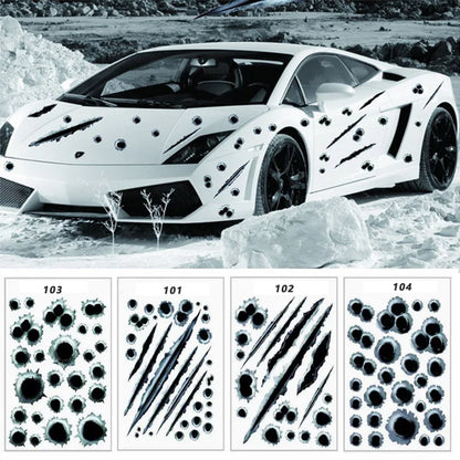 Personalized 3D Bullet Hole Stickers Creative Bumper Body Side