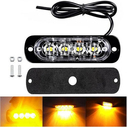 4LED Warning 12v-24v Fixed Grill Breakdown Truck Trailer Beacon