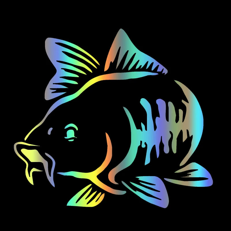 Y330A Sticker Fashion Fun Carp Fish Animal Waterproof Cover