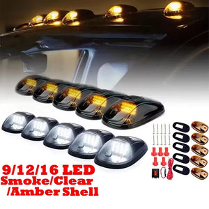 For F150 5PCS 9LED Cab Marker Roof Mouse Running Amber White