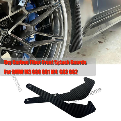 For BMW G80 G81 M3 G82 Dry Carbon Fiber Front Splash Guards Arch